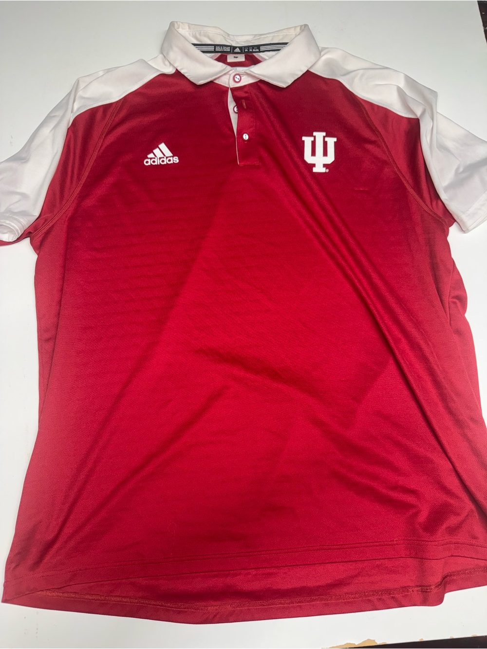 Adidas Indiana University Red & White Polo Shirt IU